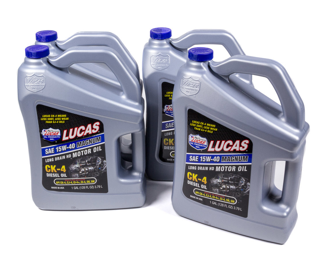 Lucas Oil SAE 15W40 Diesel Oil Case 4 X 1 Gallon. 10287