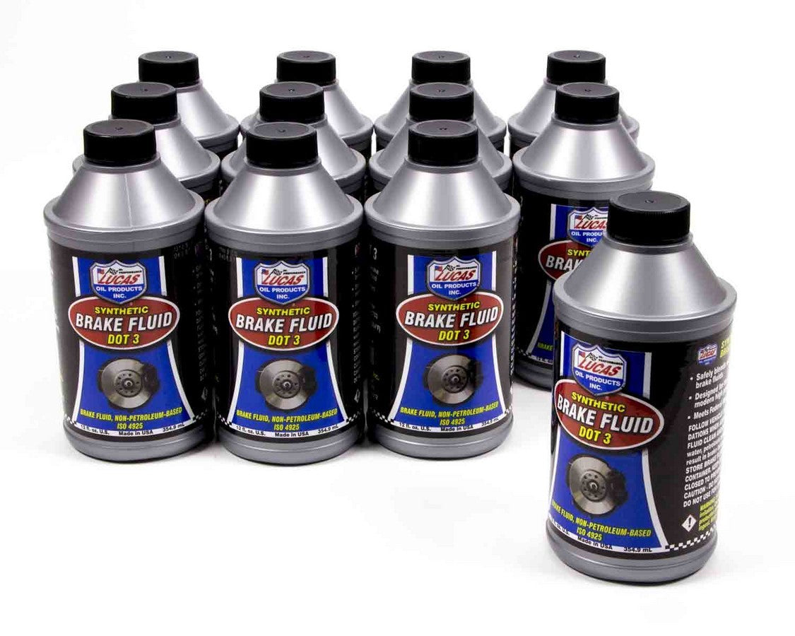 Lucas Oil Brake Fluid DOT 3 Case 12x12oz 10825