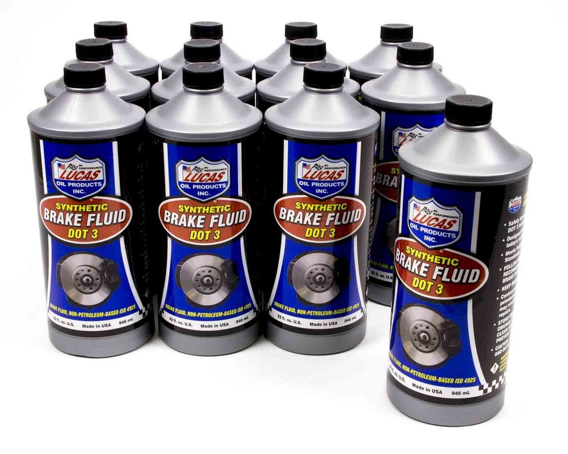 Lucas Oil Brake Fluid DOT 3 Case 12x1 Qt 10826