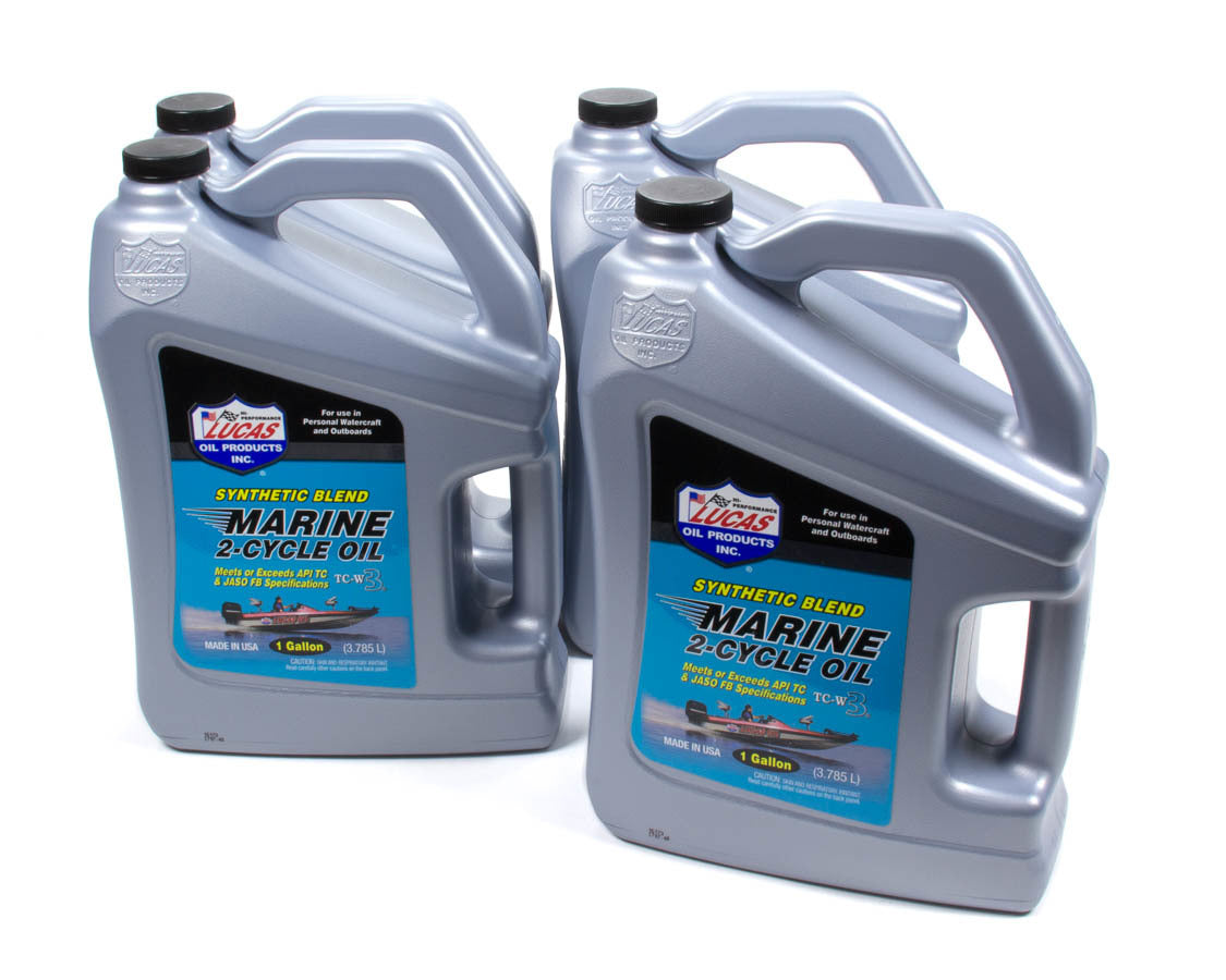 Lucas Oil Marine Oil 2 Cycle Case 4 X 1 Gallon Syn. Blend 10861