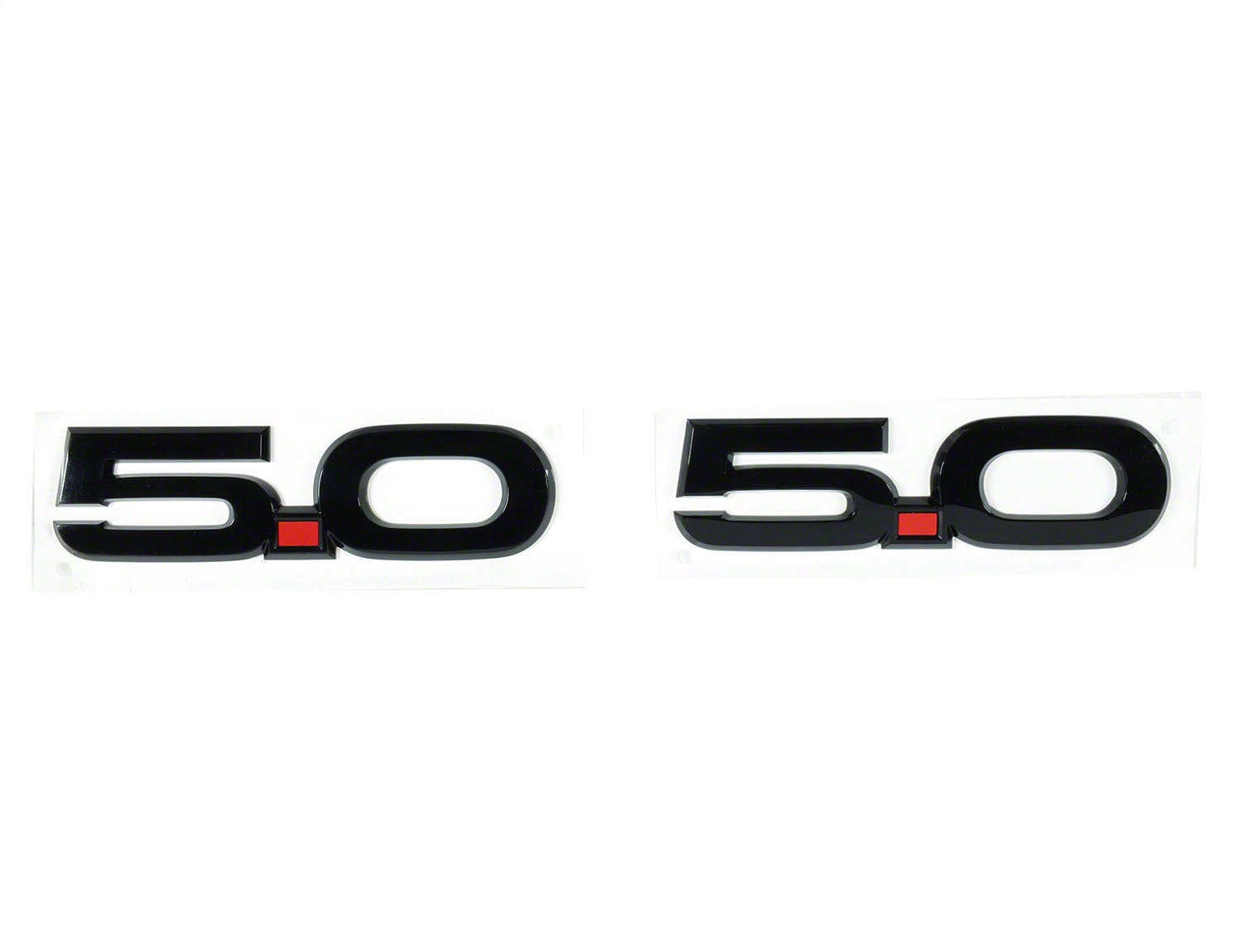 Ford Performance 2015-2023 Mustang 5.0L Fender Emblems/Badges - Black - Pair - M-1447-M50AB