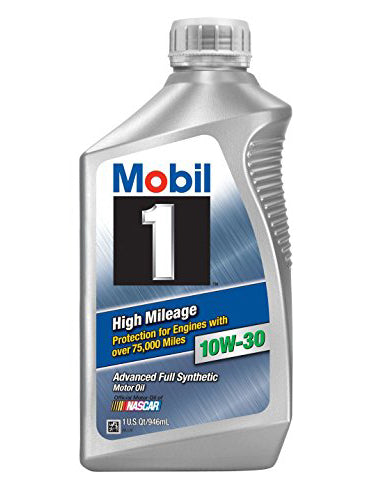 Mobil 1 Motor Oil - High Mileage - 10W30 - Synthetic - 1 Qt Bottle - each MOB103535-1