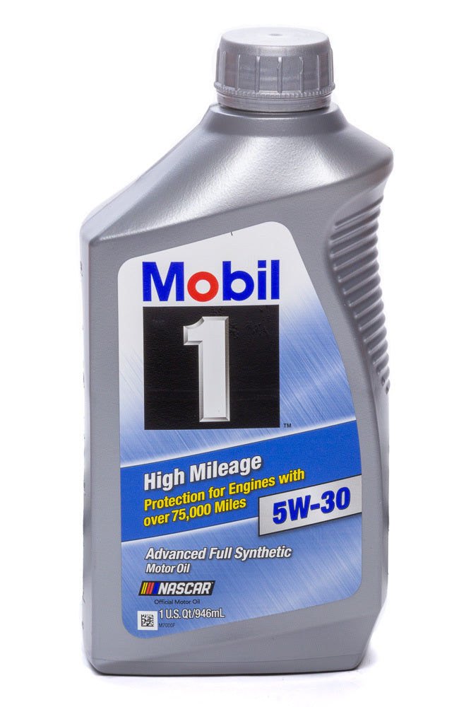 Mobil 1 Motor Oil - High Mileage - 5W30 - Synthetic - 1 Qt Bottle - each MOB103767-1