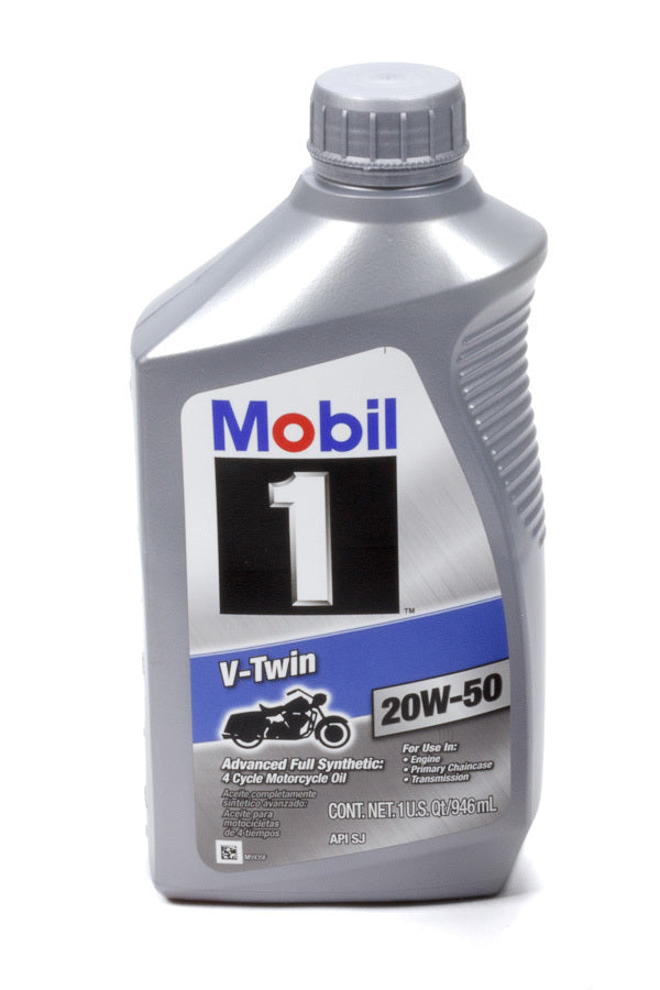 Mobil 1 Motor Oil - V - Twin - 20W50 - Synthetic - 1 Qt Bottle - V - Twin Motorcycles - each MOB112630-1