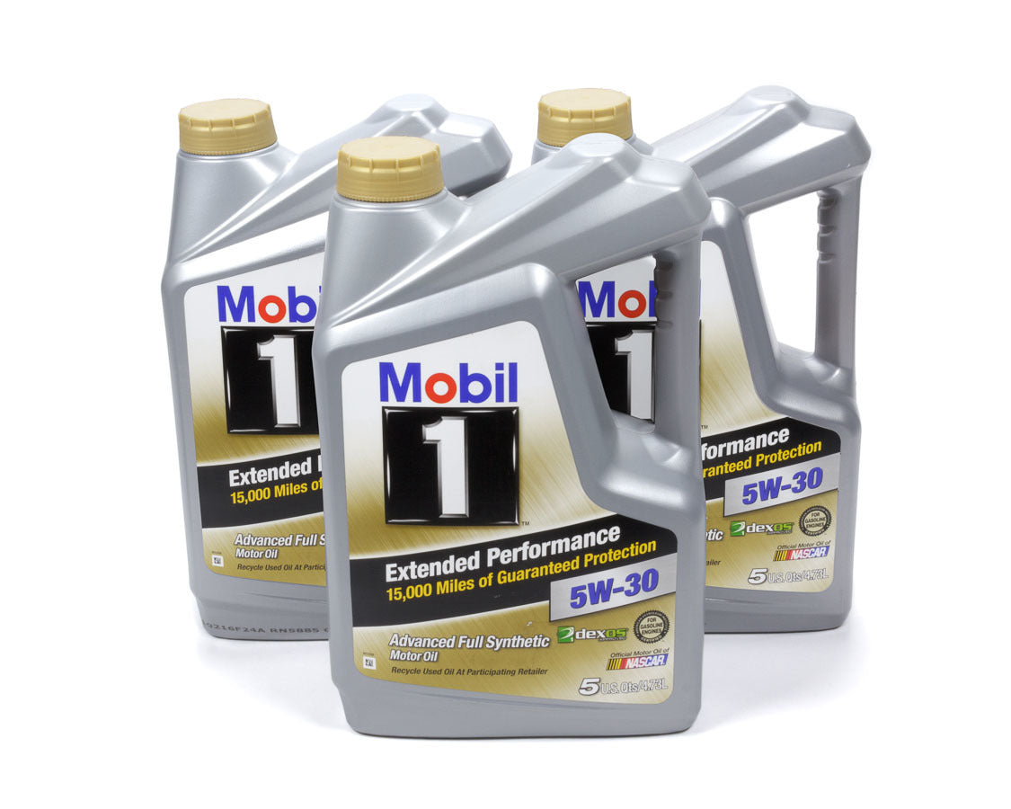 Mobil 1 Motor Oil - Extended Performance - 5W30 - Synthetic - 5 Qt Jug - set of 3 120766