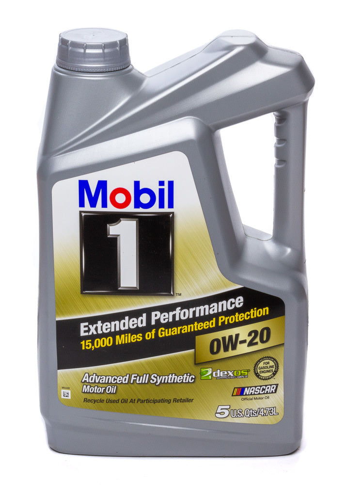Mobil 1 Motor Oil - Extended Performance - 0W20 - Synthetic - 5 Qt Jug - each MOB120903-1