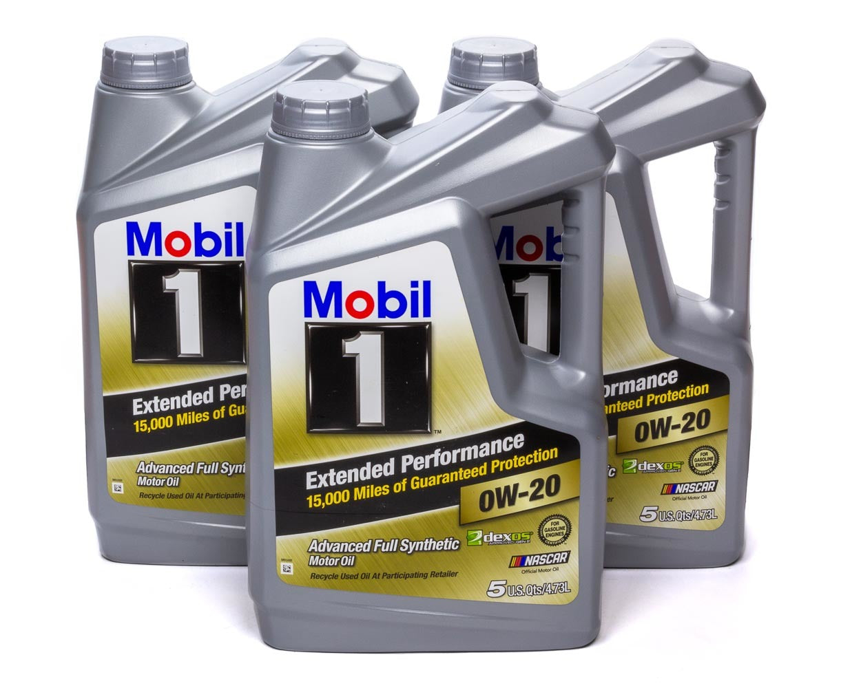 Mobil 1 Motor Oil - Extended Performance - 0W20 - Synthetic - 5 Qt Jug - set of 3 120903
