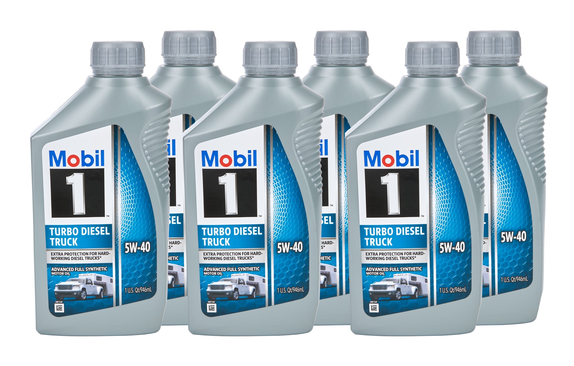 Mobil 1 Motor Oil - Turbo Diesel Truck - 5W40 - Synthetic - 1 Qt Bottle - Diesel Engines - set of 6 122253