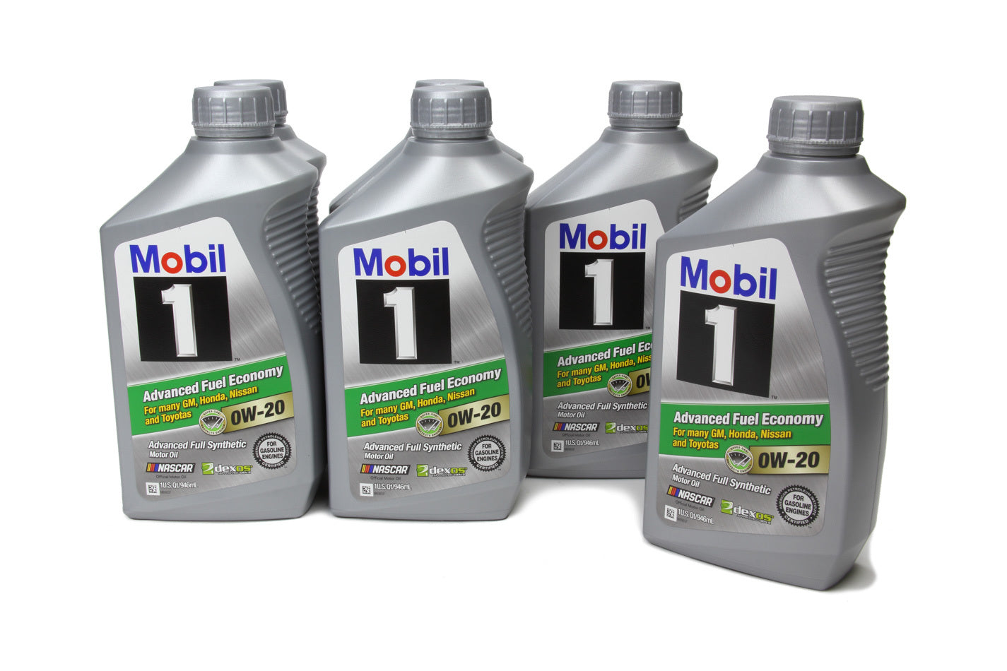 Mobil 1 Motor Oil - Advanced Fuel Economy - 0W20 - Synthetic - 1 Qt Bottle - set of 6 124184