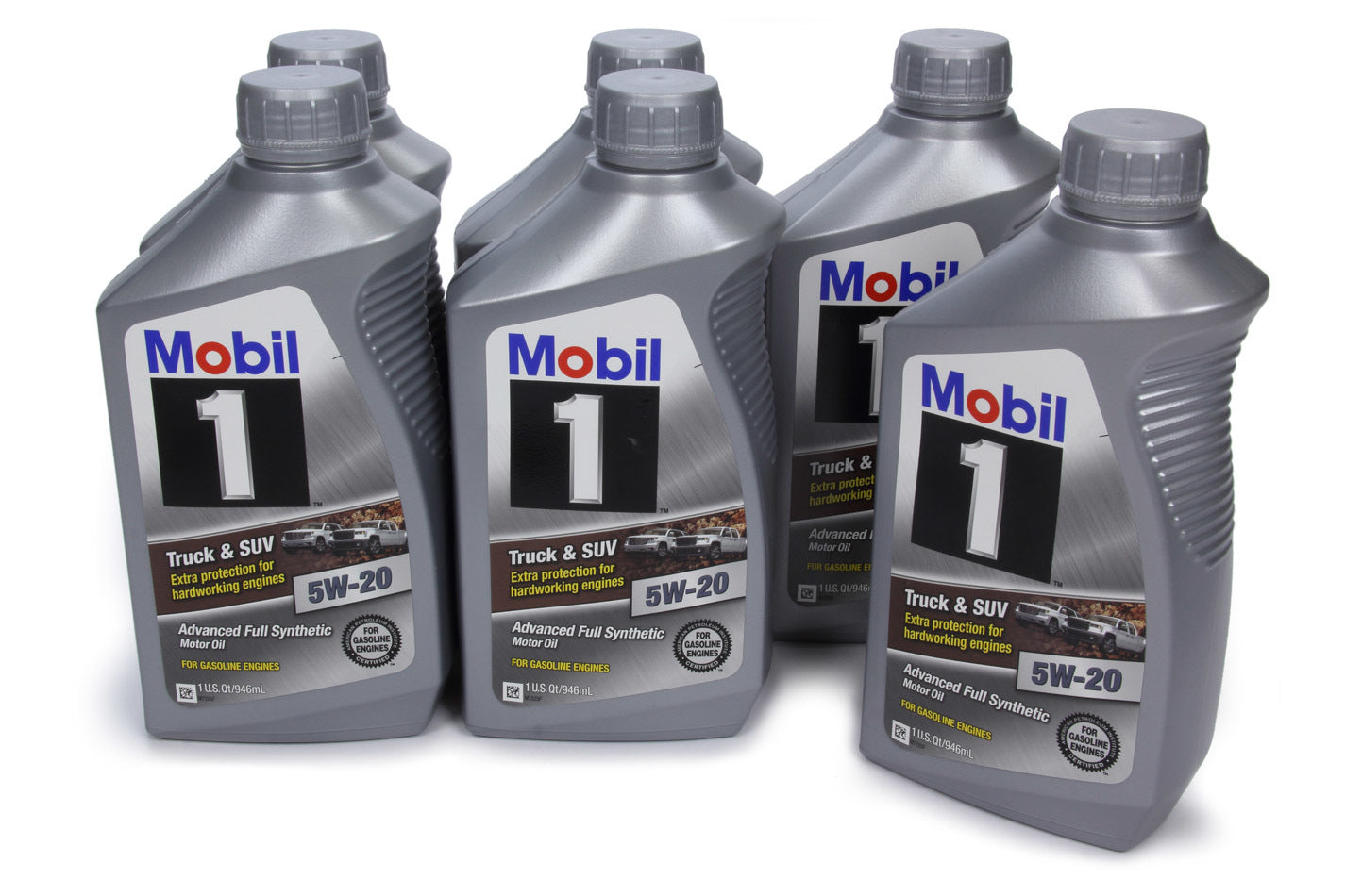 Mobil 1 Motor Oil - Truck and SUV - 5W20 - Synthetic - 1 Qt Bottle - set of 6 124574