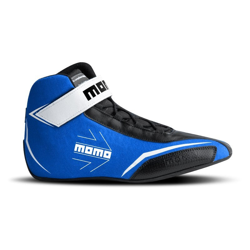 MOMO Tuning & Safety Driving Shoe - Corsa Lite - Mid - Top - FIA Approved - Leather Outer - Fire Retardant Fabric Inner - Blue - Euro Siz SCACOLBLU44F