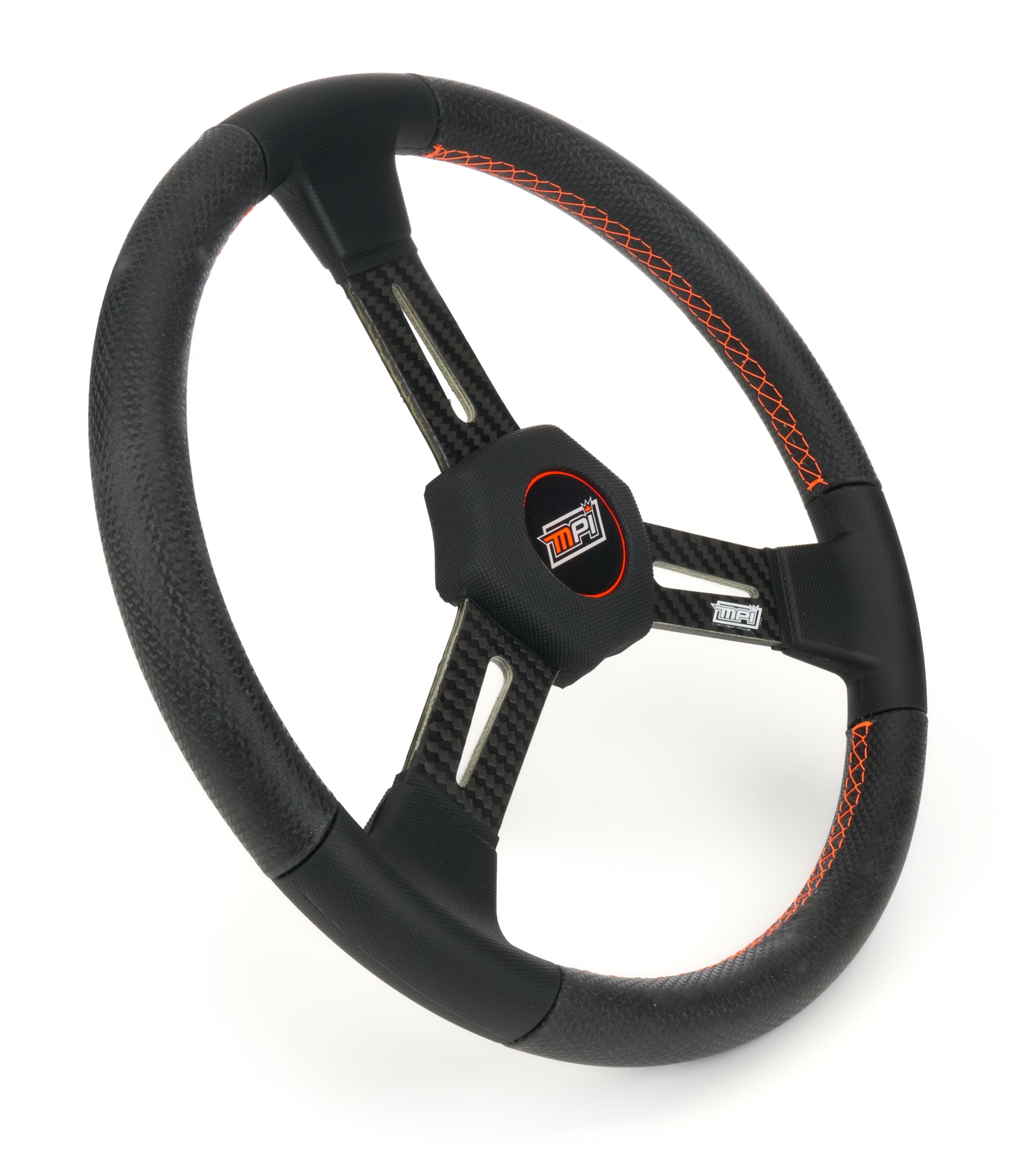 MPI MPI-D4-15-C Steering Wheel 15in Flat Carbon 3 Spoke XL Grip