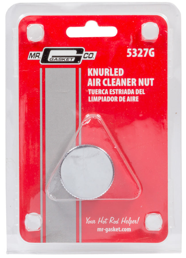 Mr Gasket Air Cleaner Nut - Chrome Steel Knurl 1/4-20 Air Cleaner Fastener Kits 5327G product image 1