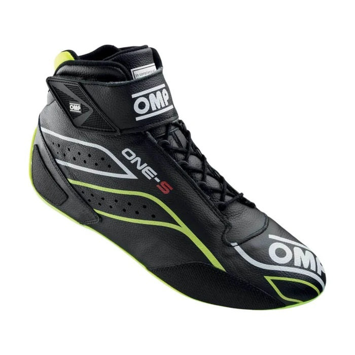 OMP Racing INC IC0-0822-A03-178-40 ONE-S SHOES FIA 8856-201 8 SFI BLACK FLUO YELLO