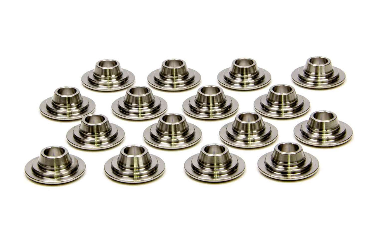 PAC Racing Springs PAC-R450-16 400 Series Titanium Valve Spring Retainers, Mini 8-Degree, Dual Springs, Set of 16