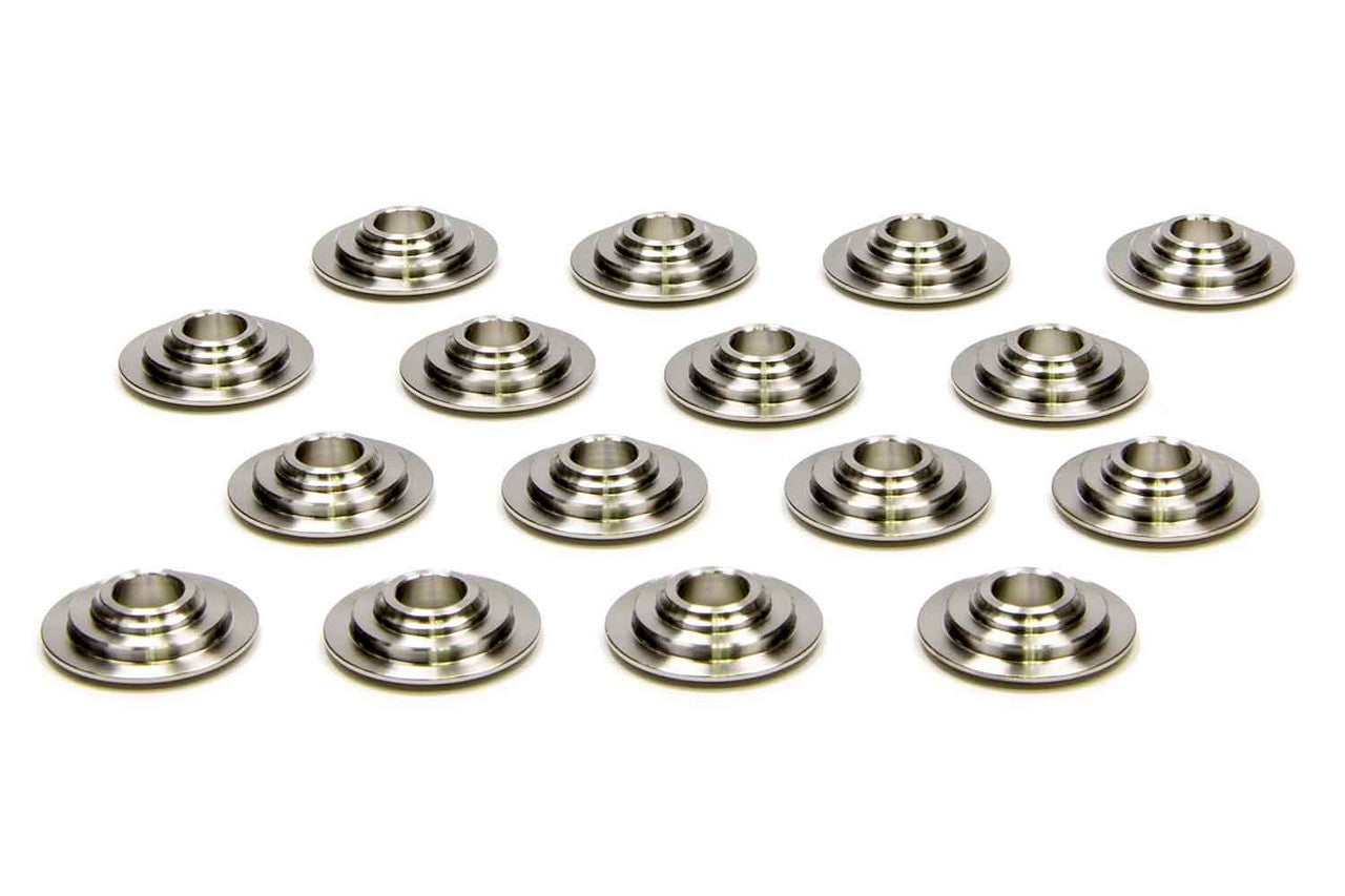 PAC Racing Springs PAC-R455-16 Titanium Valve Spring Retainers for GM LS-Series, 7-Degree, Dual Spring, Set of 16
