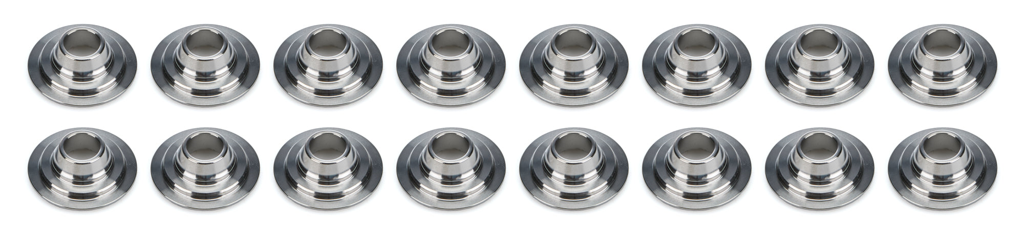 PAC Racing Springs PAC-R538-16 500 Series Titanium Dual Valve Spring Retainers, 10-Degree, Set of 16