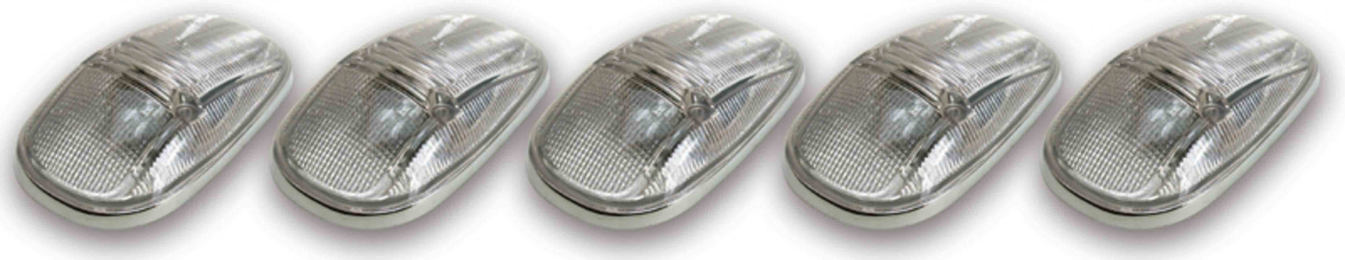Pacer Performance 20-245C Hi-Five Clear Cab Roof Lights for 1999-2002 Dodge Full-Size Trucks