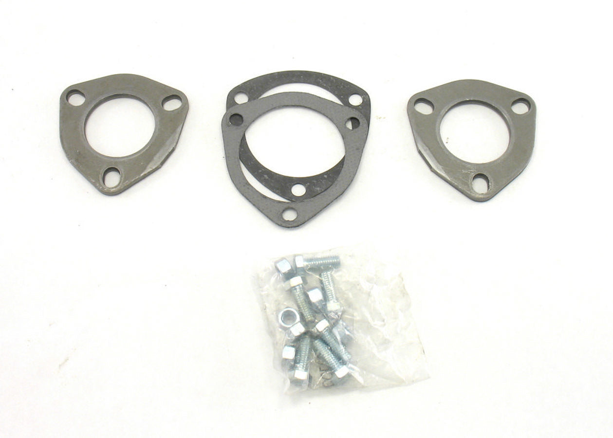 Patriot Exhaust H7258 3-Bolt Collector Flanges with Gaskets and Hardware, 2-Inch Inside Diameter, Pair