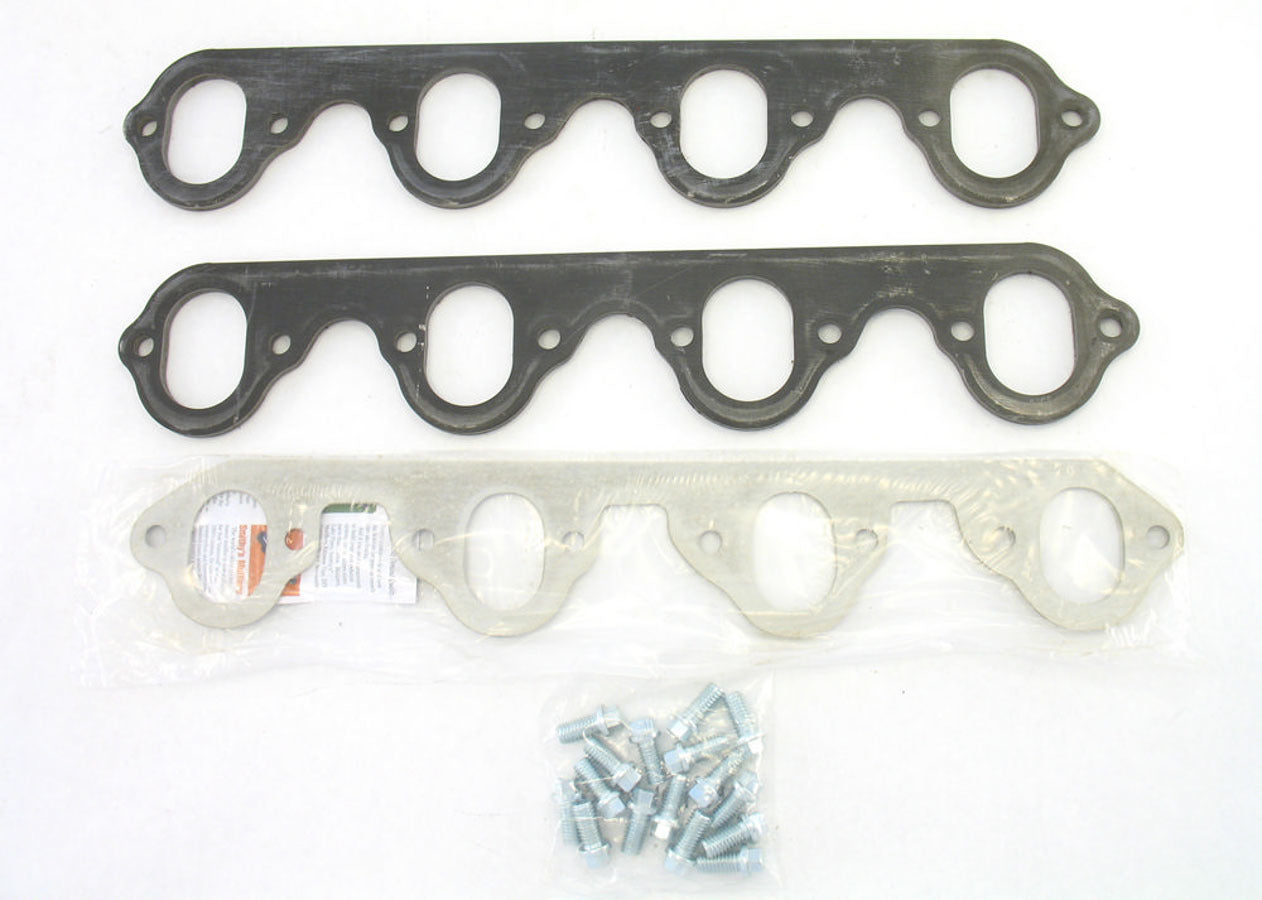 Patriot Exhaust H7871 Header Flange Kit for Big Block Ford, 5/16-Inch Steel Oval Port, Pair