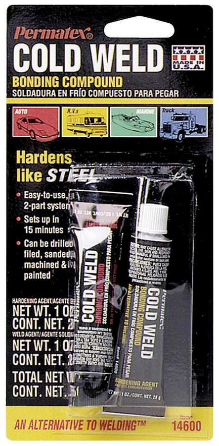 Permatex Cold Weld Bond Kit 14600 2-Part Epoxy, 2 oz Tube