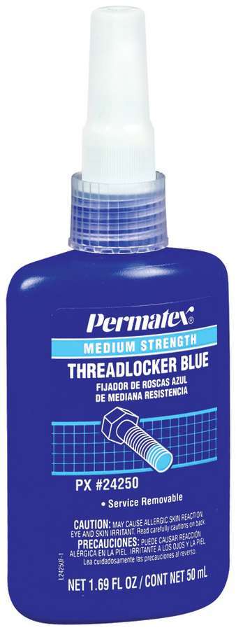Permatex 24250 Blue Medium-Strength Threadlocker, 50 mL Bottle