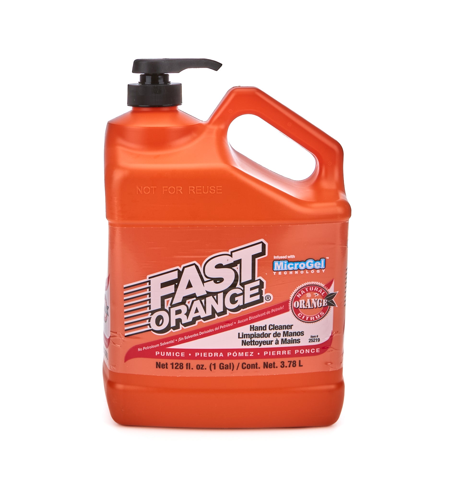 Permatex Fast Orange Pumice Hand Cleaner, 1 Gallon Pump Bottle, Part Number 25219
