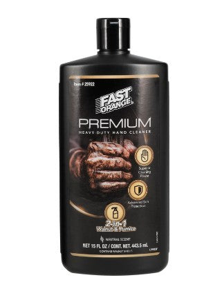 Permatex Fast Orange Premium Hand Cleaner with Pumice and Walnut, 15 oz Squeeze Bottle, Part Number 25922