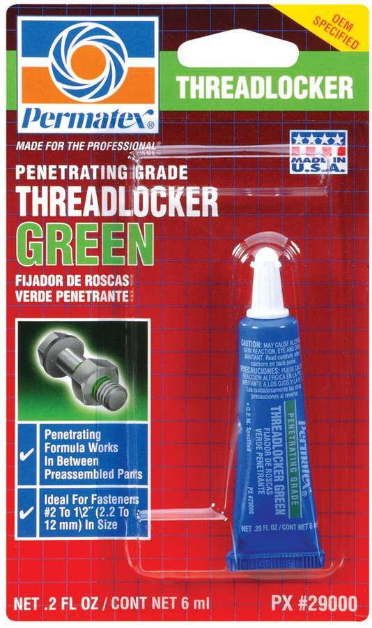 Permatex 29000 Green Penetrating Threadlocker, 6 ml Tube