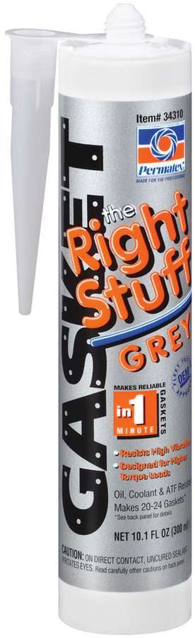 Permatex The Right Stuff Grey Silicone Gasket Maker 10.1 oz Cartridge, Part 34310