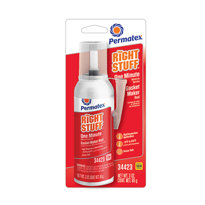 Permatex The Right Stuff 1 Minute Red Silicone Sealant 3 oz Aerosol Can, Part Number 34423