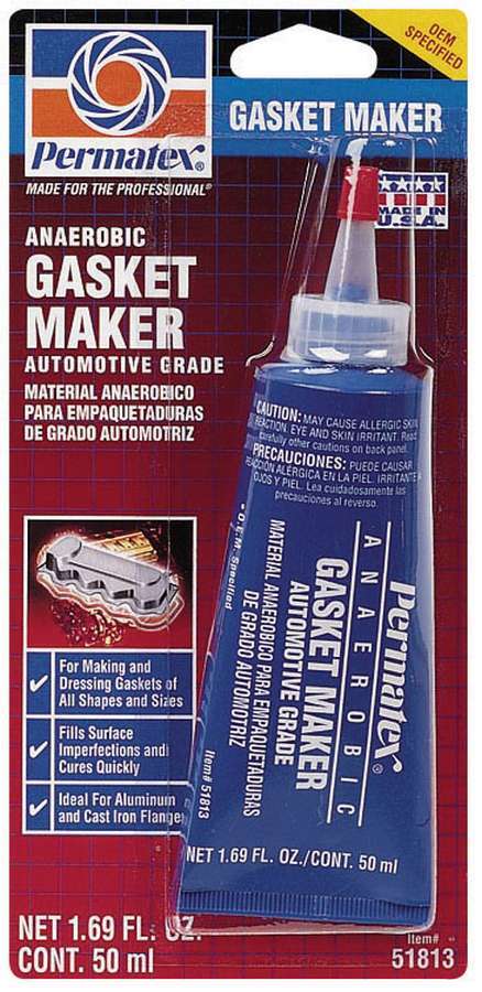 Permatex 51813 High-Temperature Anaerobic Gasket Maker, 50 mL Tube