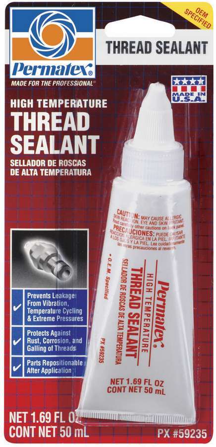 Permatex 59235 High-Temperature PTFE Thread Sealant, 50 mL Tube