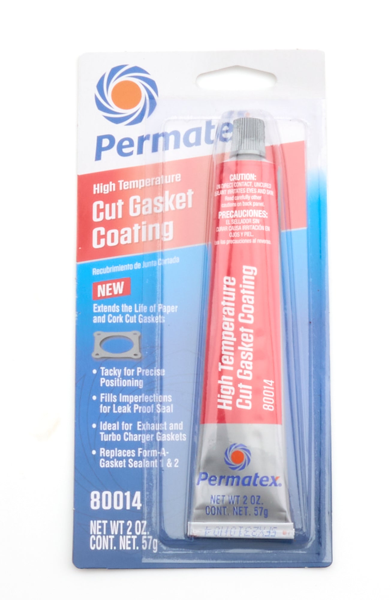 Permatex Gasket Sealant - Cut Gasket Coating - High Temperature - 2 oz Tube - Red 80014