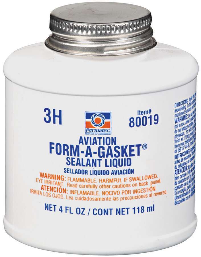 Permatex 80019 Aviation Form-A-Gasket Sealant, 4 oz Brush-Top Can