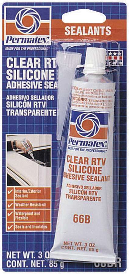 Permatex Sealant - Clear RTV - Silicone - 3 oz Tube 80050