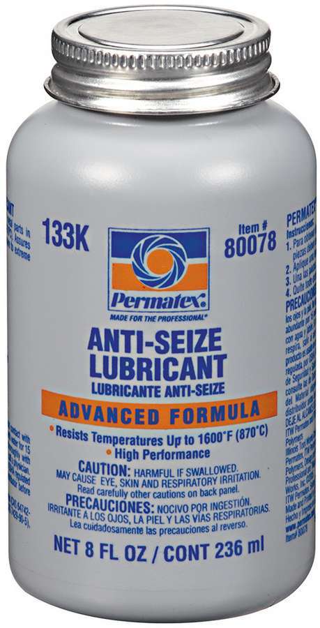 Permatex 80078 Brush-Top Anti-Seize Lubricant, 8 oz Bottle