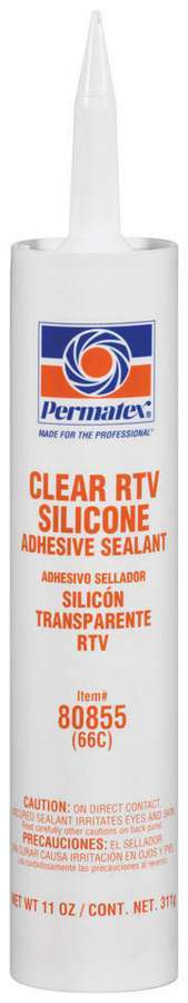 Permatex 80855 Clear RTV Silicone Sealant, 11 oz Cartridge