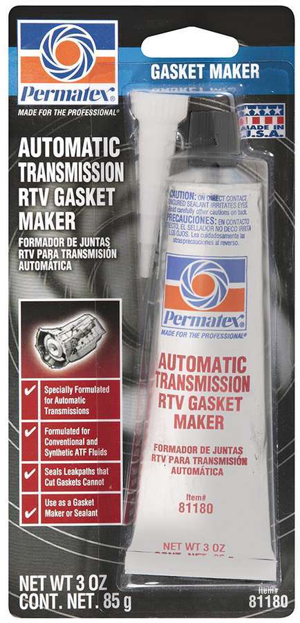 Permatex 81180 Automatic Transmission RTV Silicone Sealant, 3 oz Tube