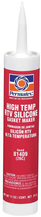 Permatex 81409 Hi-Temp Red RTV Silicone Sealant, 11 oz Cartridge