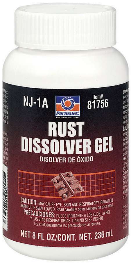 Permatex 81756 Rust Remover Gel, 8 oz Bottle
