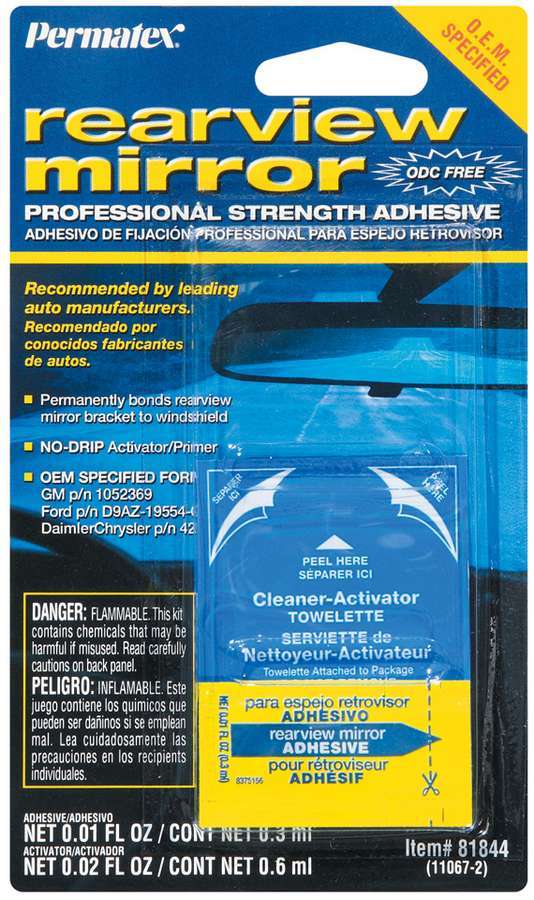 Permatex 81844 Rearview Mirror Adhesive, 2-Part Kit