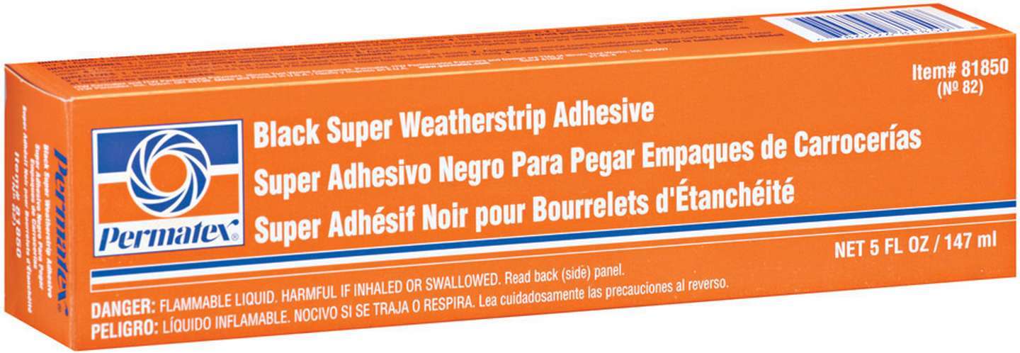 Permatex 81850 Black Super Weatherstrip Adhesive, 5 oz Tube