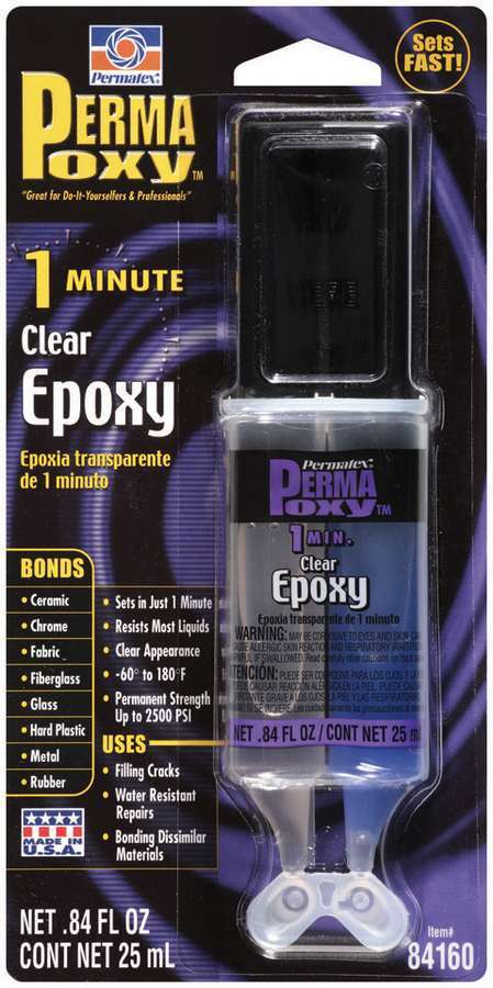 Permatex Permapoxy 1 Minute Epoxy 25 mL Syringe, Part 84160