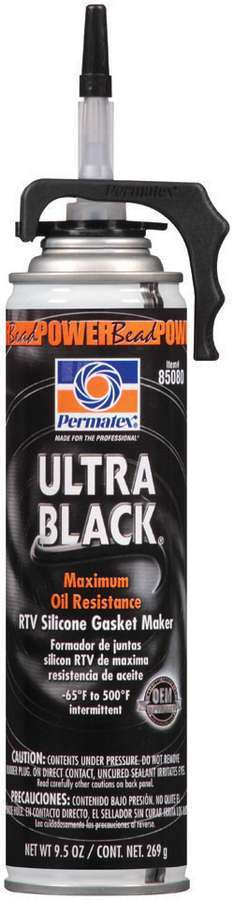 Permatex 85080 Ultra Black RTV Silicone Sealant, 9.5 oz Aerosol