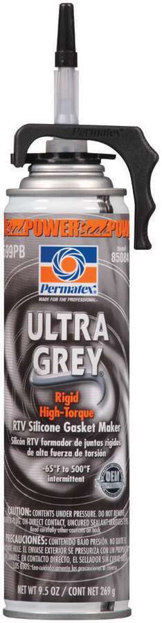 Permatex 85084 PowerBead Ultra Grey RTV Silicone Sealant, 9.5 oz Aerosol