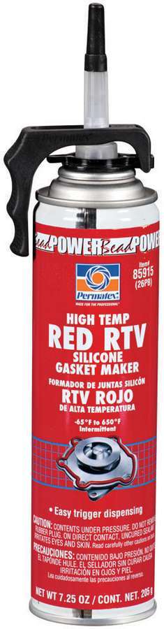 Permatex Sealant - High Temperature Red RTV - Silicone - 7.25 oz Aerosol 85915