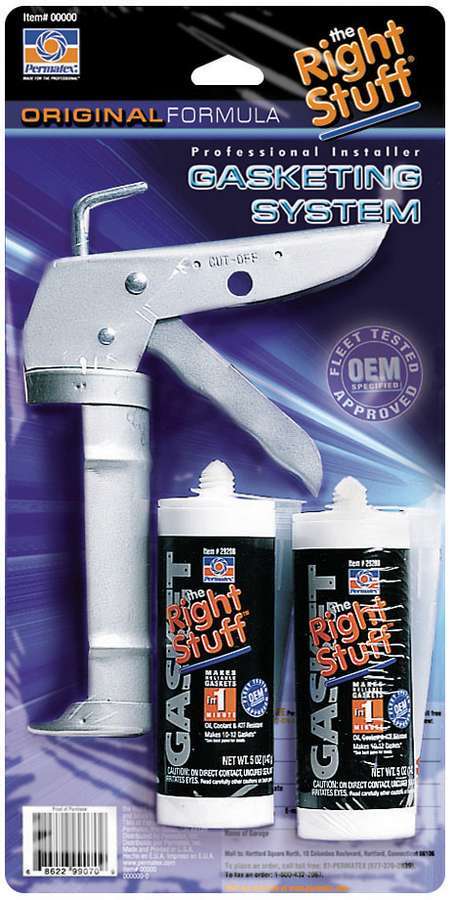 Permatex The Right Stuff Silicone Gasket Maker 5 oz Cartridges, 2-Pack with Caulk Gun, Part 99070