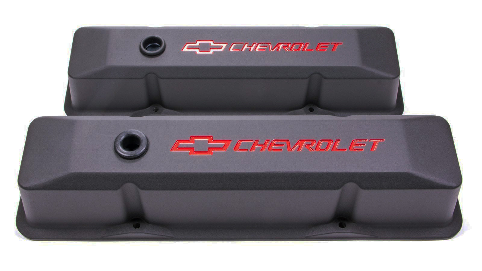 PROFORM 141-116 Tall Baffled Valve Covers with Breather Hole for Small Block Chevy, Black Crinkle