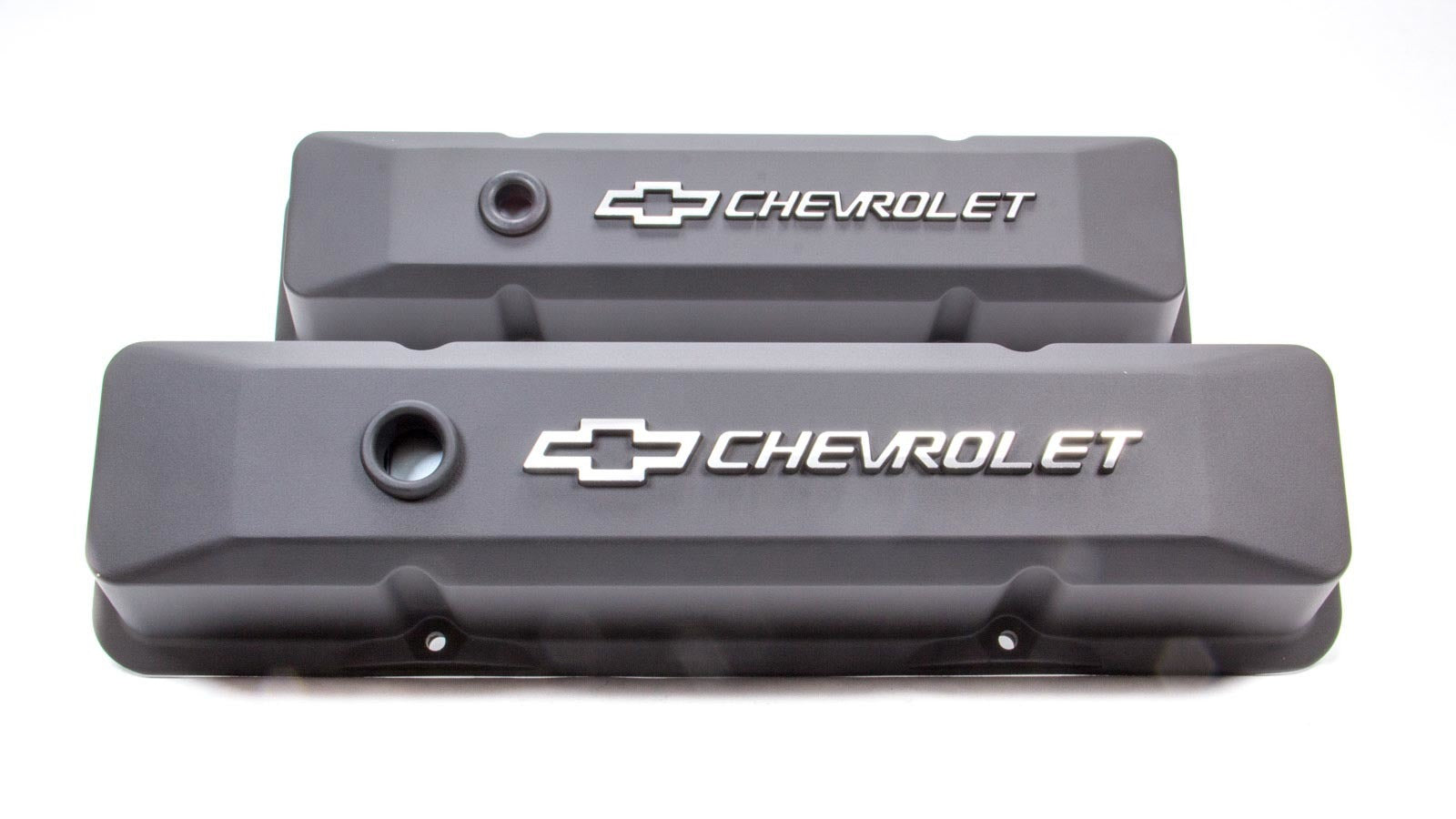PROFORM 141-119 Small Block Chevy Die-Cast Valve Covers with Raised Bowtie Logo